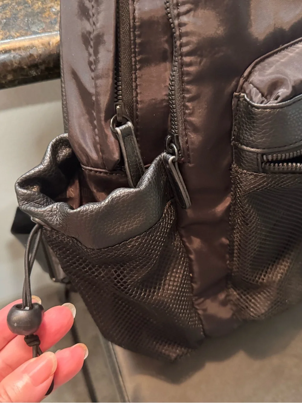 Steve Madden Black Nylon Utility Backpack